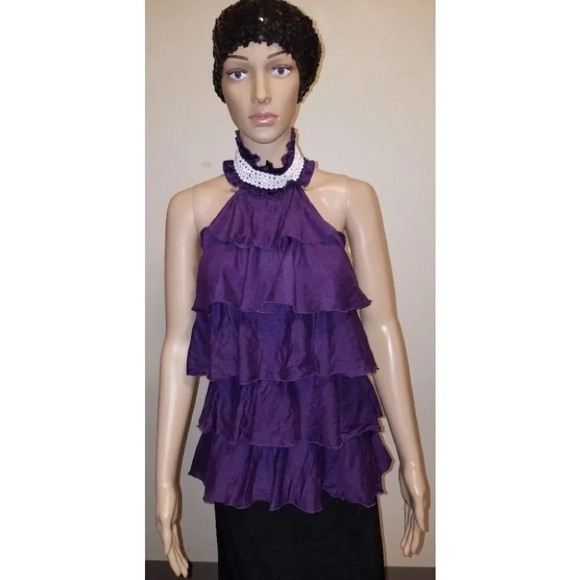 bebe Tops - Bebe Ruffled Tank Top